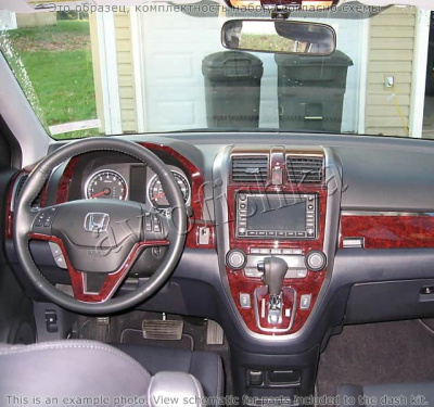 Декоративные накладки салона Honda CR-V 2007-2009 полный набор, EXL Model, Автоматическая коробка передач, без навигации, с подогрев сидений
